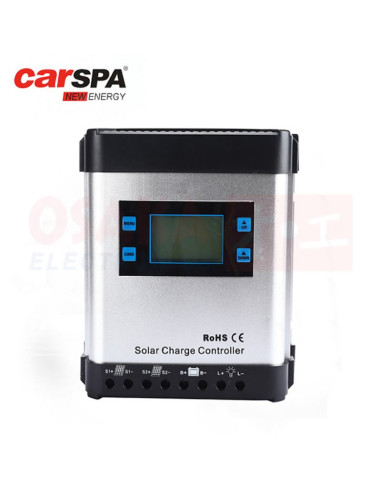 Controlador Solar PWM 24/48V 80A Carspa - vista frontal