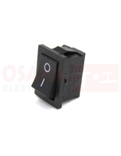Switch Interruptor Balancín negro 2 posiciones 2 pines - vista principal
