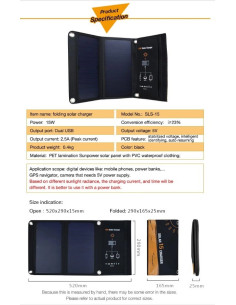 Imagen de Panel Solar Plegable 15W - Vista externa 2