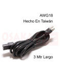 Cable Poder AWG18 3mtr Taiwán - vista principal