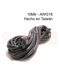 Extensión Polo a Tierra AWG18 10mtr Taiwán - vista conector
