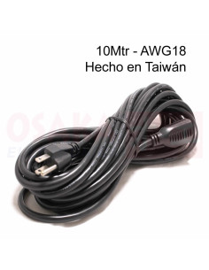 Extensión Polo a Tierra AWG18 10mtr Taiwán - vista conector 2