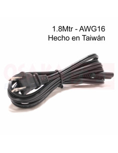 Cable Poder Sencillo AWG16 1.8mtr Taiwán - vista principal