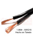 Cable Poder Sencillo AWG16 1.8mtr Taiwán - cable cobre