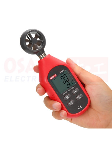 Mini Anemómetro UT363 - vista en uso