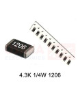 Resistencia SMD 1206 4.3K 4K3 1/4W - vista principal