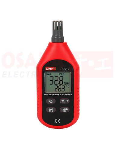 Imagen de Mini Medidor Temperatura y Humedad Higrometro UT333 - vista frontal