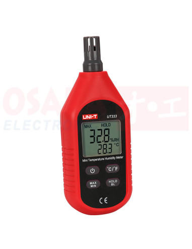 Imagen de Mini Medidor Temperatura y Humedad Higrometro UT333 - vista frontal derecha