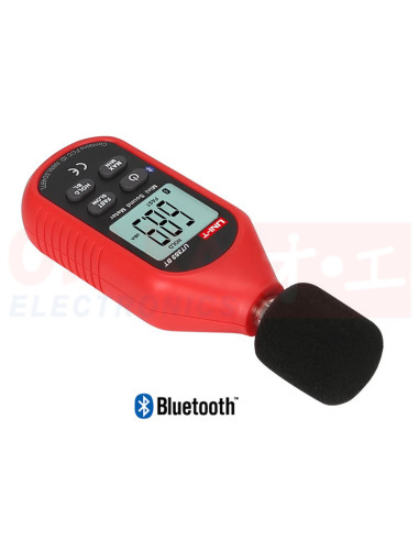 Sonómetro Decibelímetro Bluetooth UT353BT - vista superior derecha