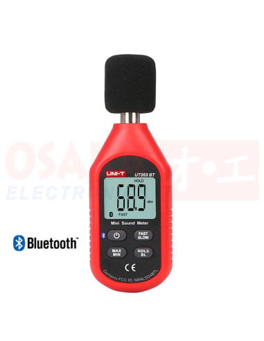 Sonómetro Decibelímetro Bluetooth UT353BT - vista frontal