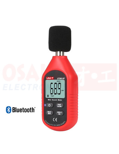 Sonómetro Decibelímetro Bluetooth UT353BT - vista frontal derecha