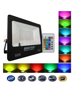 Reflector LED RGB 50W BESTER - vista principal