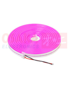 Neón LED flexible 12vdc luz Purpura rollo 5mtr - vista luz 2