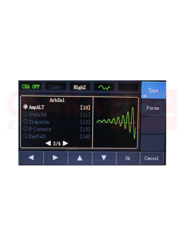 Generador de Funciones Arbitrario UTG1005A UNIT - modelo de onda seno