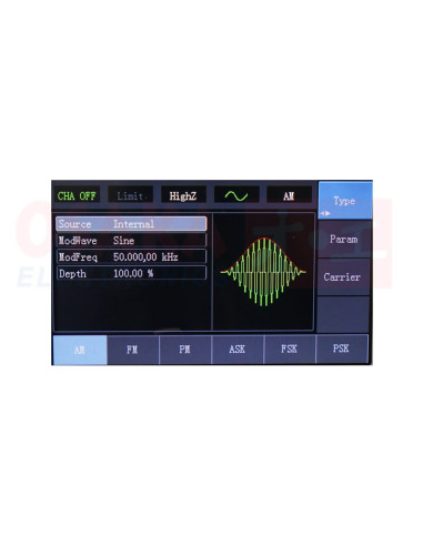 Generador de Funciones Arbitrario UTG1005A UNIT - modelo de onda 2