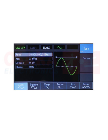 Generador de Funciones Arbitrario UTG1005A UNIT - modelo de onda seno 1