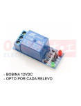 Modulo Relé 1 Canal 12VDC con Optoacoplador - vista principal