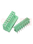 Imagen de Conector Bornera 5.08mm 8 Pines en L para ensamble - vista principal Imagen de Conector Bornera 5.08mm 8 Pines en L para ensamble - vista principal
