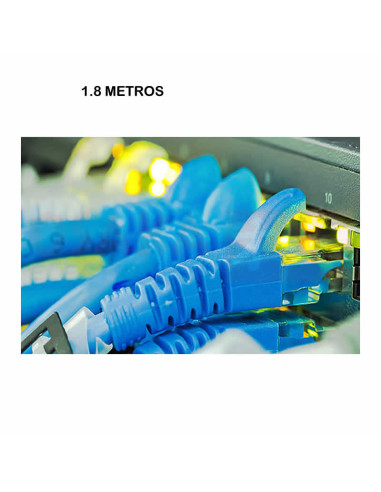 vista de Cable RJ45 Internet Categoría 6 Azul 1.8mtr-vista final