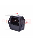 Imagen de Toma Chasis Portafusible AC-03 - vista con medidas Imagen de Toma Chasis Portafusible AC-03 - vista con medidas