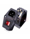 Imagen de Toma Chasis Portafusible y Switch AC-01A - vista principal Imagen de Toma Chasis Portafusible y Switch AC-01A - vista principal
