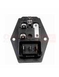 Imagen de Toma Chasis Portafusible y Switch AC-01A - vista trasera Imagen de Toma Chasis Portafusible y Switch AC-01A - vista trasera