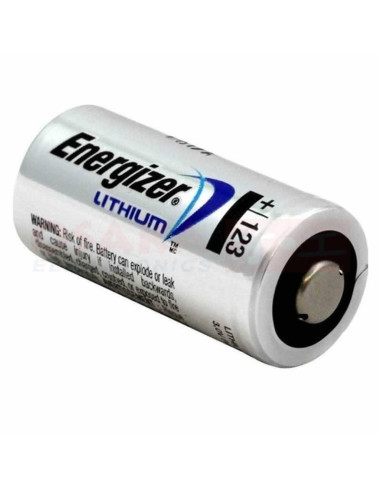 Imagen de Pila Lithium Energizer CR123A - vista lateral