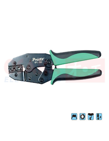 Imagen de Ponchadora para Terminal no aislado 6PK-230C Proskit - vista lateral