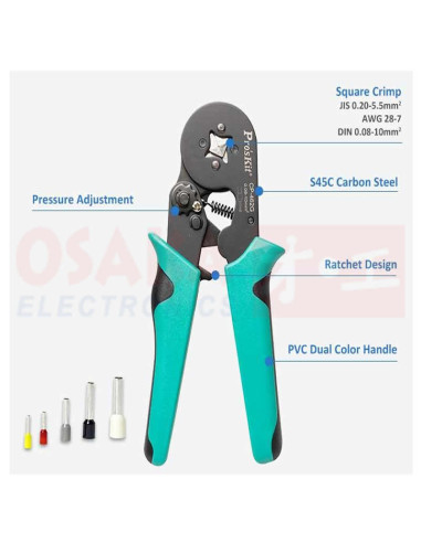 Imagen de Ponchadora para Terminal cuadrado 175mm CP-462G - vista en uso