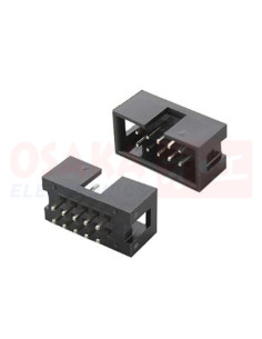 Imagen de Conector Macho Ribon 10 Pines impreso 90°, vista principal.