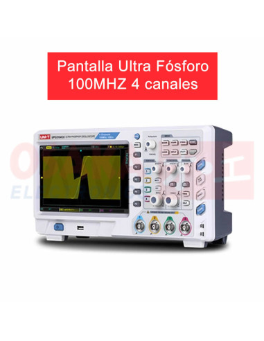 Imagen de Osciloscopio Ultra Fosforo Digital 100MHZ 4 Canales UPO2104CS - vista lateral
