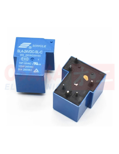 Imagen de SLA-24VDC-SL-C Rele Relay Relevo 24VDC 30A 6 Pines - vista superior