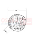 Imagen de Rueda Amarilla 65mm para Motor Reductor - vista final Imagen de Rueda Amarilla 65mm para Motor Reductor - vista final