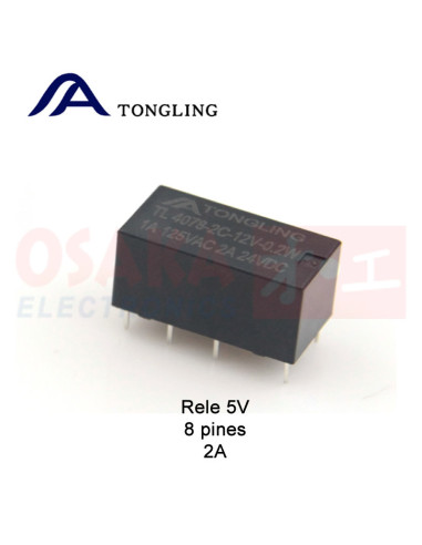 Imagen de Relevo 5V 8 pines 2A  TONGLING - vista superior