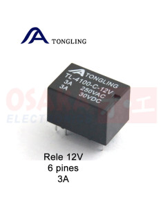 Imagen de Relevo 12V 6 pines 3A TONGLING - vista principal 2