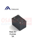 Imagen de Relevo 6V 6 pines 3A TONGLING - vista pines