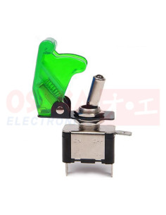 Imagen de Switch Interruptor de Palanca para Carro protector 12V VERDE - vista principal 2