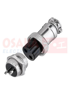 Imagen de Conector metálico GX16 2 pines Juego - vista principal 2