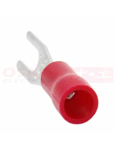 Imagen de Terminal U Roja 3.2mm 16-22AWG - vista lateral