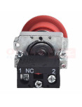 Imagen de Pulsador Emergencia 40mm Tipo Hongo Rojo - vista conexión