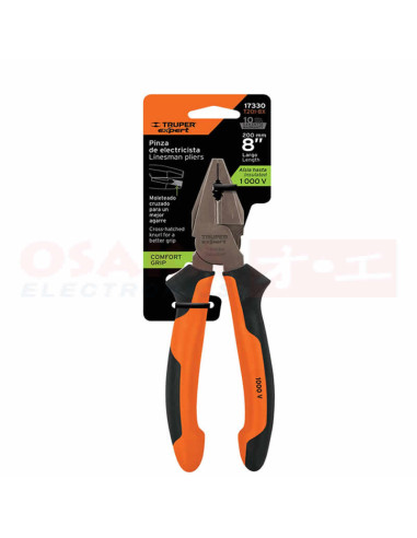 Imagen de Alicate para Electricidad 8" TRUPER/17330 - vista con empaque
