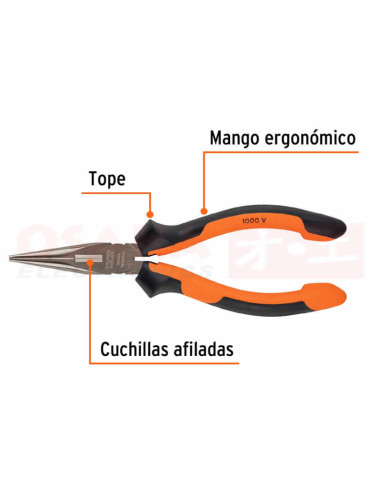 Imagen de Alicate Punta Larga 6” TRUPER /17334 - vista secundaria