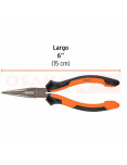 Imagen de Alicate Punta Larga 6” TRUPER /17334 - vista con medidas