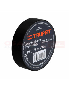Imagen de Cinta Aislante PVC Negra 18MTR TRUPER - vista principal