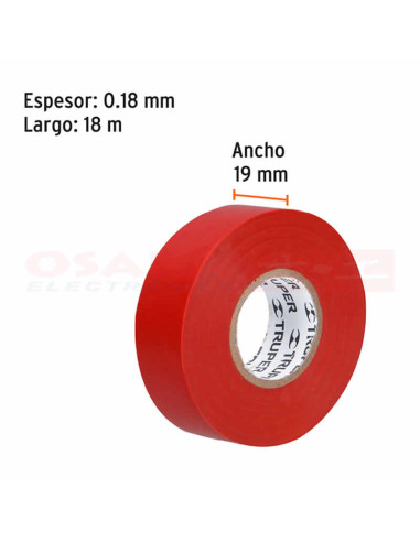 Cinta Aislante PVC 18MTR TRUPER | Osaka Electronics