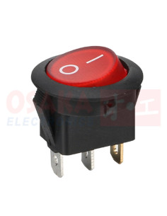 Imagen de Switch Balancin Redondo Piloto Rojo IRS-101-8C - vista principal