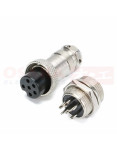 Imagen de Conector Metálico GX16 6 Pines Juego - vista final