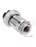 Imagen de Conector Metálico GX16 6 Pines Juego - vista diámetro