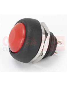 Imagen de Pulsador Plástico Curvo Rojo 11mm PBS-33B - vista principal
