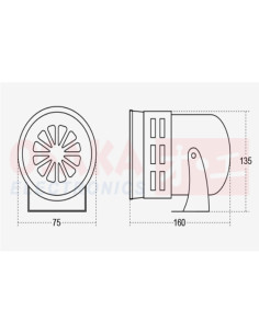 Imagen de Sirena comunitaria plástica con motor 110V - vista principal 2
